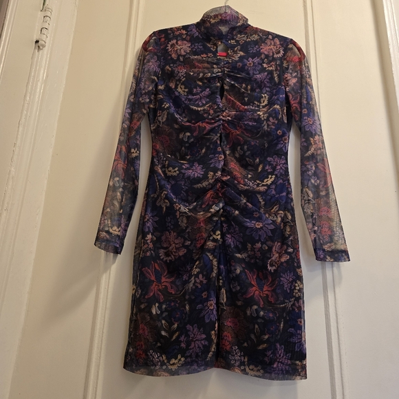 NEW Amanda Uprichard Beliza Floral Print Long Sleeve Mini Dress | Size Large - Picture 13 of 13